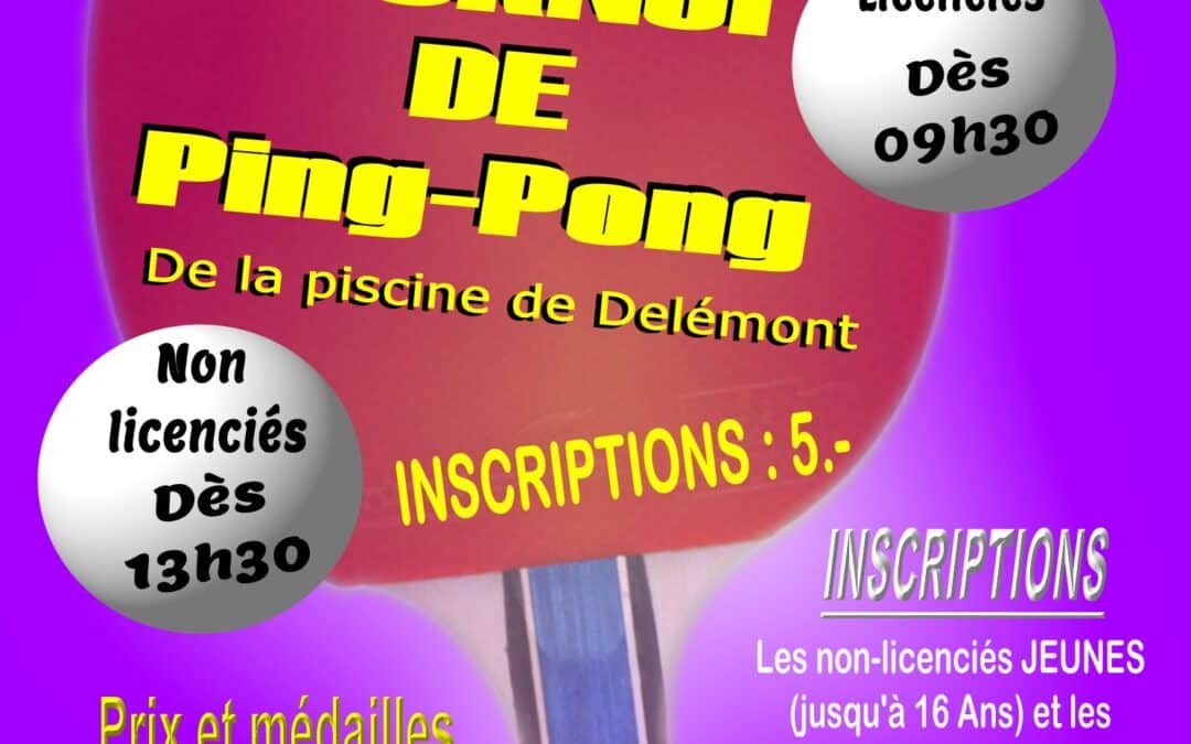 Invitation au Tournoi de la piscine de Delémont
